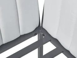 Set da giardino con tavolo 5 posti SKALA Metallo Grigio chiaro