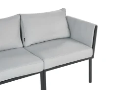 Set da giardino con tavolo 5 posti SKALA Metallo Grigio chiaro