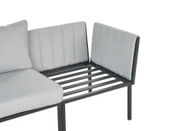 Set da giardino con tavolo 5 posti SKALA Metallo Grigio chiaro