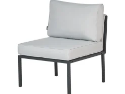 Set da giardino con tavolo 5 posti SKALA Metallo Grigio chiaro