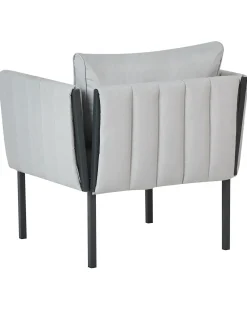 Set da giardino con tavolo 5 posti SKALA Metallo Grigio chiaro