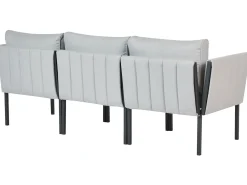 Set da giardino con tavolo 5 posti SKALA Metallo Grigio chiaro