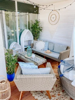 Set da giardino con tavolo 5 posti VITTORIA Rattan sintetico (PE) Grigio