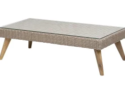 Set da giardino con tavolo 5 posti VITTORIA Rattan sintetico (PE) Grigio