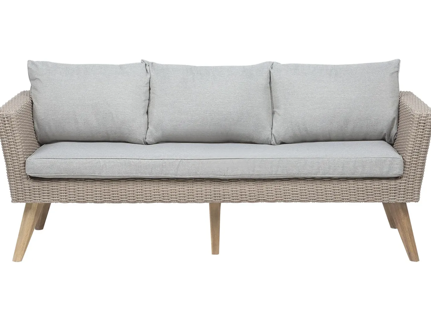 Set da giardino con tavolo 5 posti VITTORIA Rattan sintetico (PE) Grigio