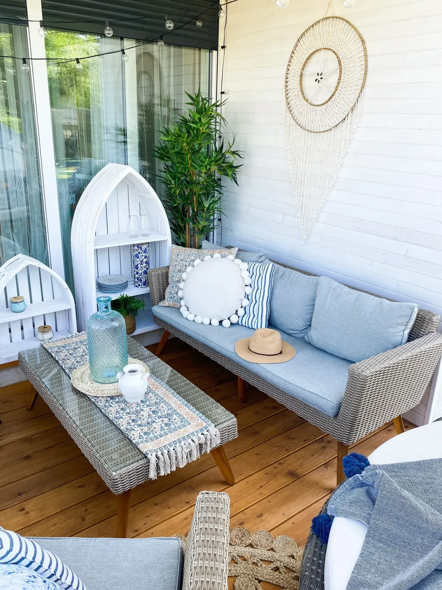 Set da giardino con tavolo 5 posti VITTORIA Rattan sintetico (PE) Grigio
