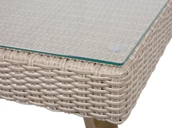 Set da giardino con tavolo 5 posti VITTORIA Rattan sintetico (PE) Grigio