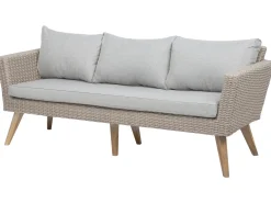 Set da giardino con tavolo 5 posti VITTORIA Rattan sintetico (PE) Grigio