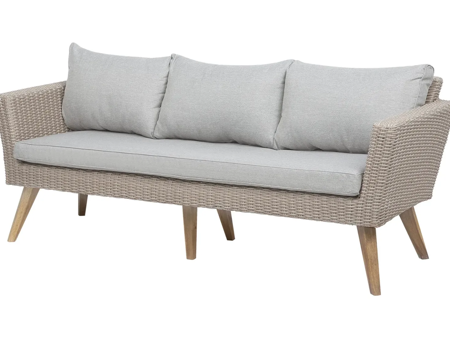 Set da giardino con tavolo 5 posti VITTORIA Rattan sintetico (PE) Grigio