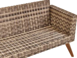 Set da giardino con tavolo 5 posti VITTORIA XL Rattan sintetico (PE) Verde oliva