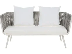 Set da giardino con tavolo 4 posti RAGUSA Rattan sintetico (PE) Bianco sporco