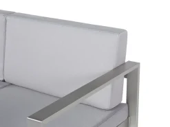 Set da giardino con tavolo 4 posti SALERNO Metallo Grigio chiaro