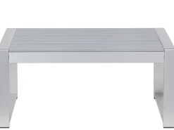 Set da giardino con tavolo 4 posti SALERNO Metallo Grigio chiaro