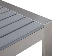 Set da giardino con tavolo 4 posti SALERNO Metallo Grigio chiaro
