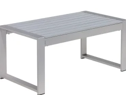 Set da giardino con tavolo 4 posti SALERNO Metallo Grigio chiaro