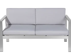 Set da giardino con tavolo 4 posti SALERNO Metallo Grigio chiaro