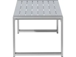 Set da giardino con tavolo 4 posti SALERNO Metallo Grigio chiaro