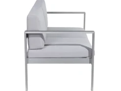 Set da giardino con tavolo 4 posti SALERNO Metallo Grigio chiaro
