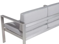 Set da giardino con tavolo 4 posti SALERNO Metallo Grigio chiaro