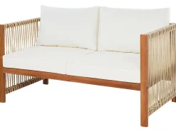 Set da giardino con tavolo 4 posti ANTRIA Legno d'acacia Beige