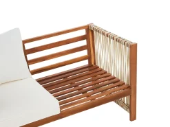 Set da giardino con tavolo 4 posti ANTRIA Legno d'acacia Beige
