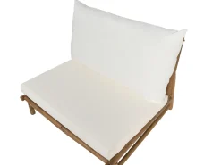 Set da giardino con tavolo 2 posti TODI Bambù Bianco sporco