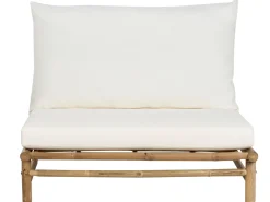 Set da giardino con tavolo 2 posti TODI Bambù Bianco sporco
