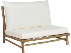 Set da giardino con tavolo 2 posti TODI Bambù Bianco sporco