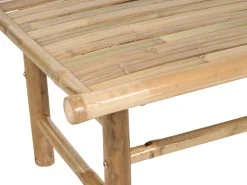 Set da giardino con tavolo 2 posti TODI Bambù Bianco sporco