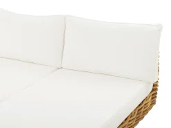 Set da giardino con tavolo 4 posti VARALLO Lato Sinistro Modulare Rattan Naturale