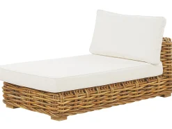 Set da giardino con tavolo 4 posti VARALLO Lato Sinistro Modulare Rattan Naturale