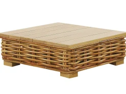 Set da giardino con tavolo 4 posti VARALLO Lato Sinistro Modulare Rattan Naturale