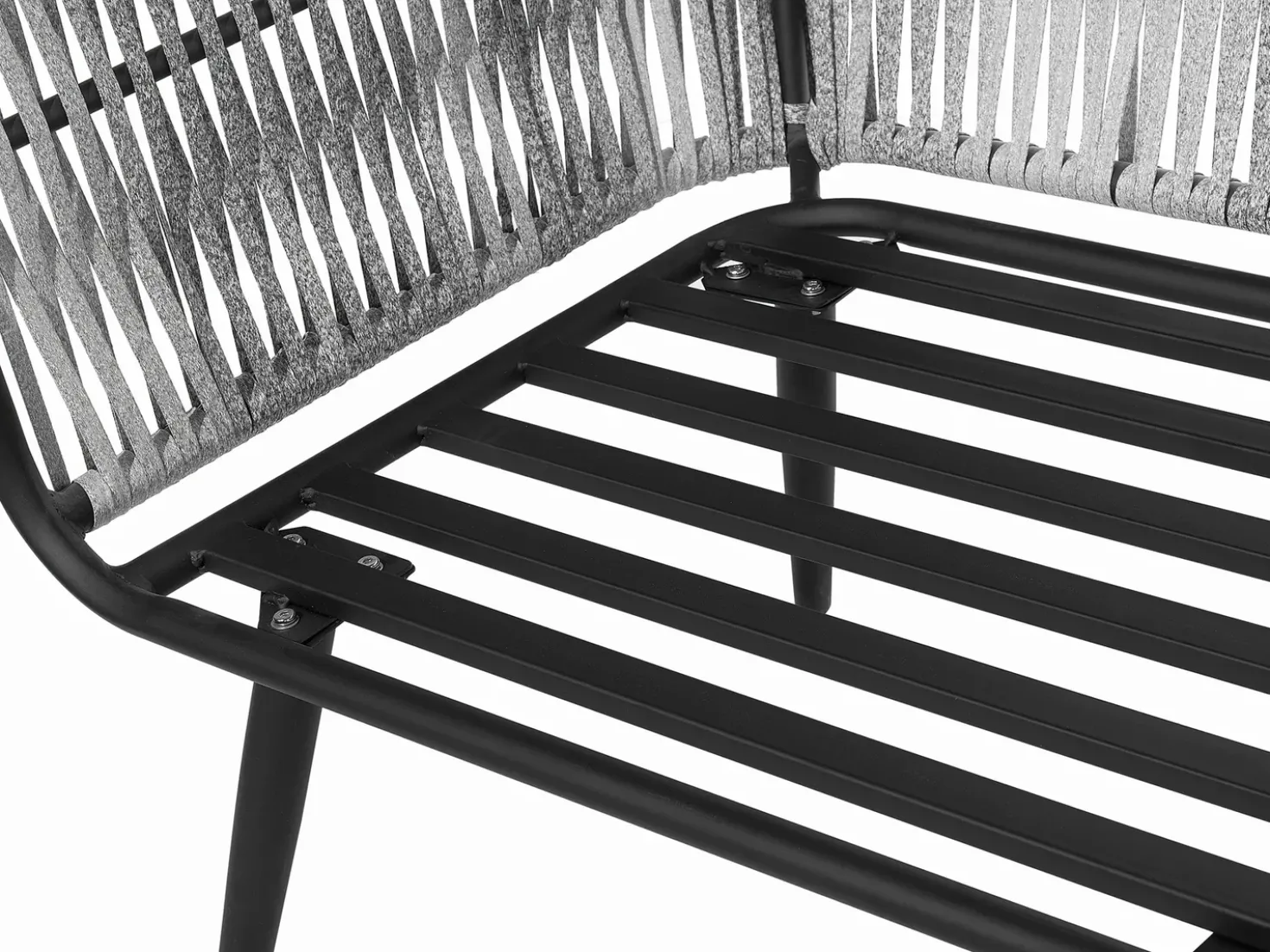 Set da giardino con tavolo 4 posti RAGUSA Rattan sintetico (PE) Grigio
