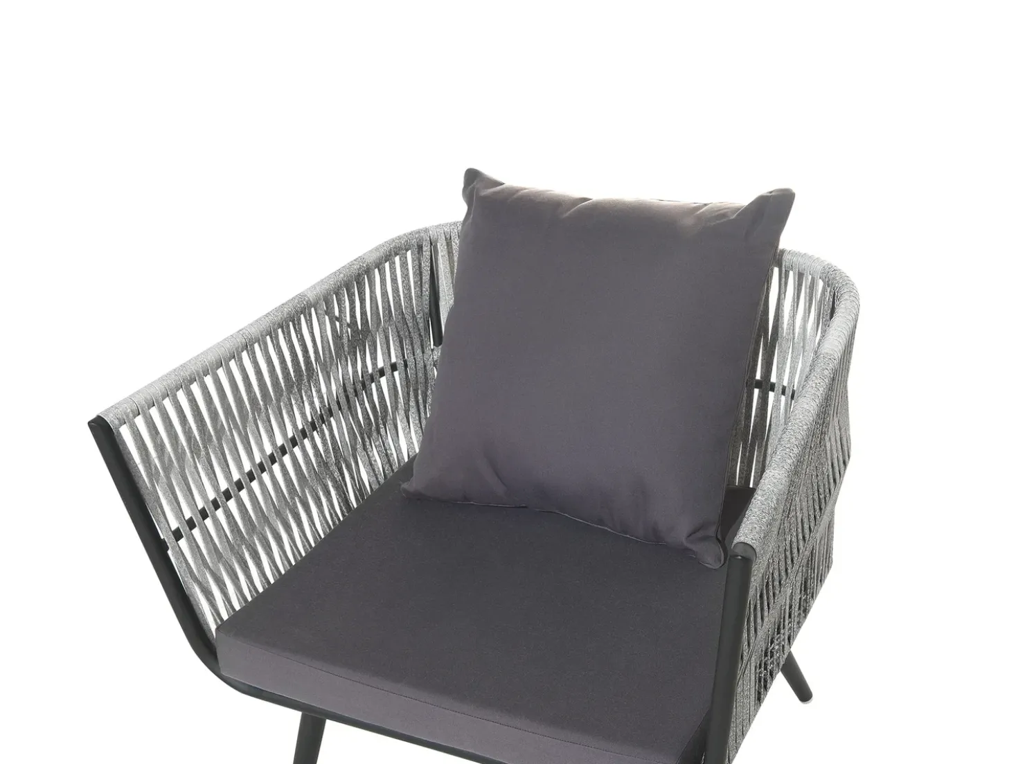 Set da giardino con tavolo 4 posti RAGUSA Rattan sintetico (PE) Grigio