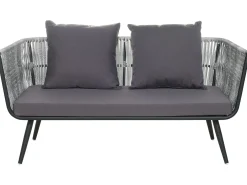 Set da giardino con tavolo 4 posti RAGUSA Rattan sintetico (PE) Grigio