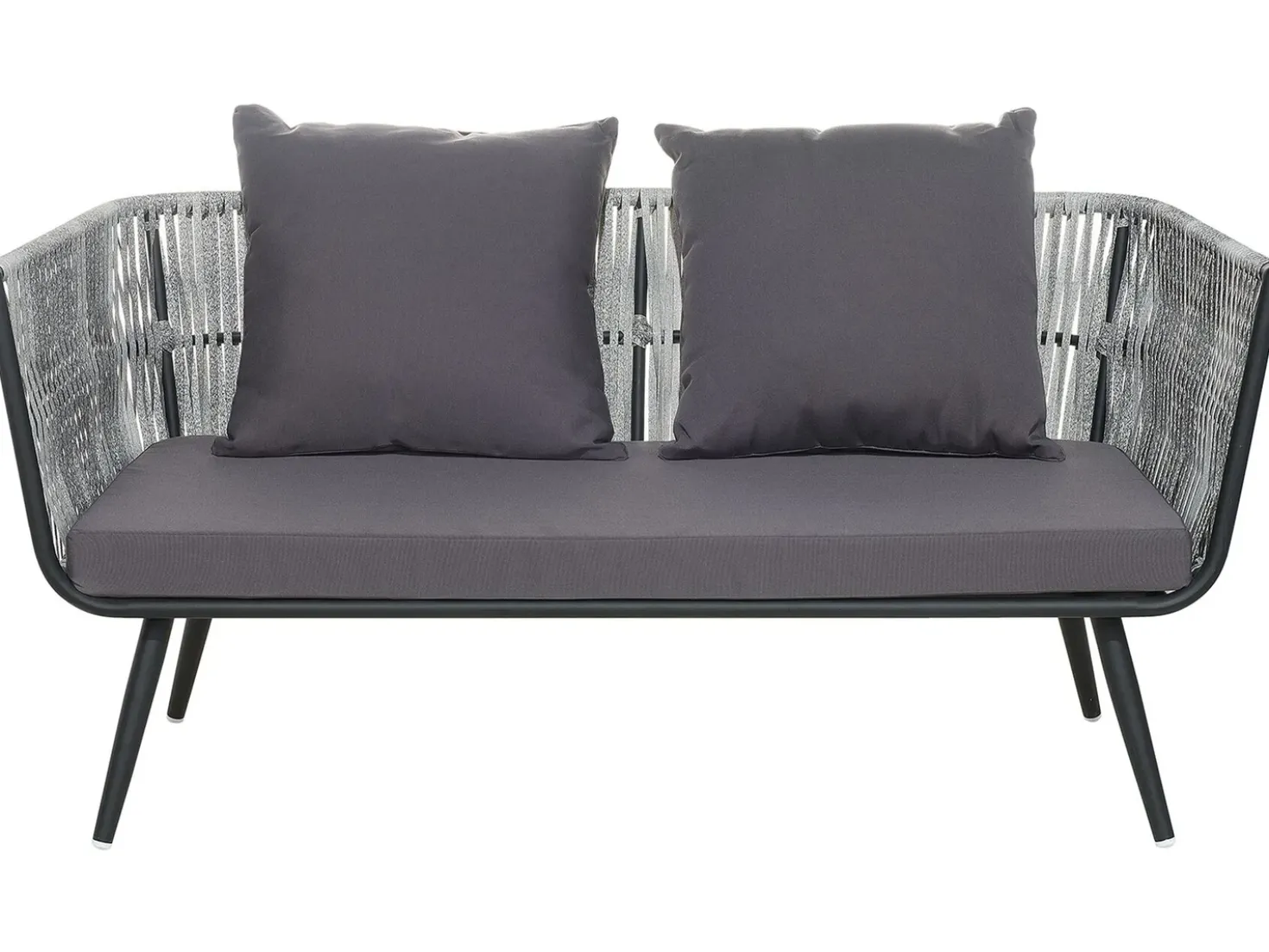 Set da giardino con tavolo 4 posti RAGUSA Rattan sintetico (PE) Grigio