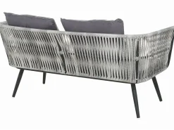 Set da giardino con tavolo 4 posti RAGUSA Rattan sintetico (PE) Grigio