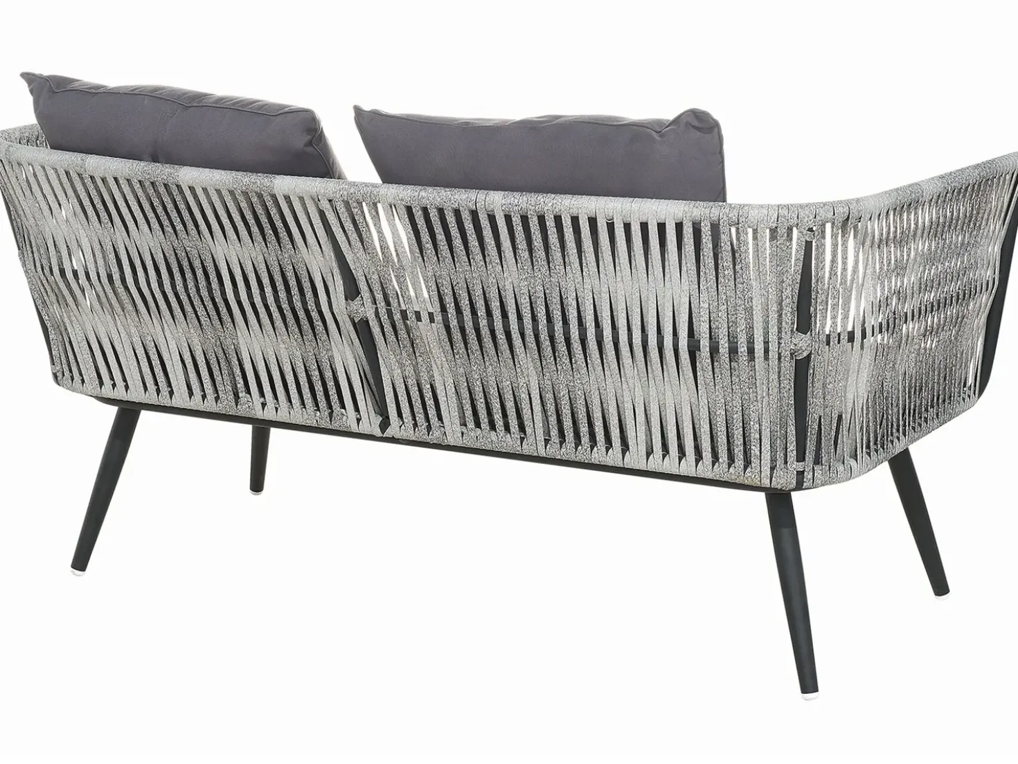 Set da giardino con tavolo 4 posti RAGUSA Rattan sintetico (PE) Grigio