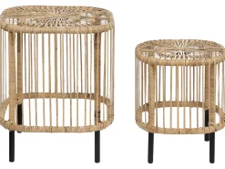 Set da giardino con tavolo 4 posti MARATEA/CESENATICO Rattan Naturale
