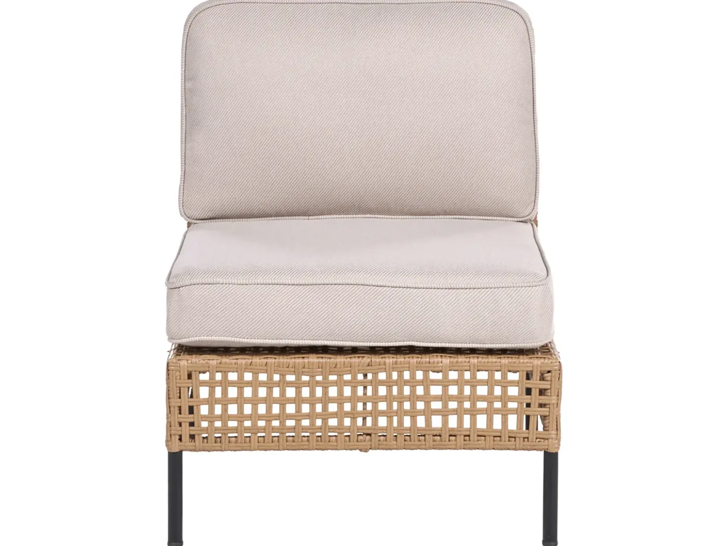 Set da giardino con tavolo 6 posti OMEGANA Modulare Rattan sintetico (PE) Beige chiaro