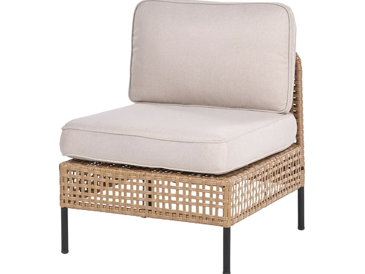 Set da giardino con tavolo 6 posti OMEGANA Modulare Rattan sintetico (PE) Beige chiaro