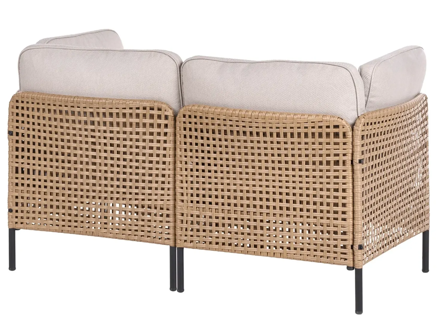 Set da giardino con tavolo 6 posti OMEGANA Modulare Rattan sintetico (PE) Beige chiaro