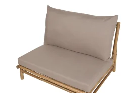 Set da giardino con tavolo 2 posti TODI Bambù Tortora
