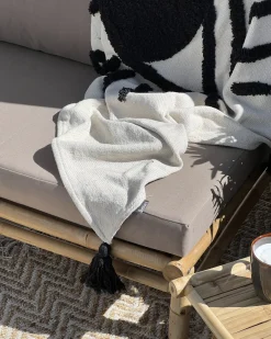 Set da giardino con tavolo 2 posti TODI Bambù Tortora