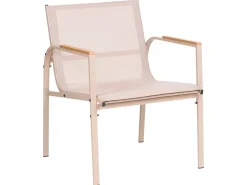 Set da giardino con tavolo 4 posti LEDRO Metallo Beige