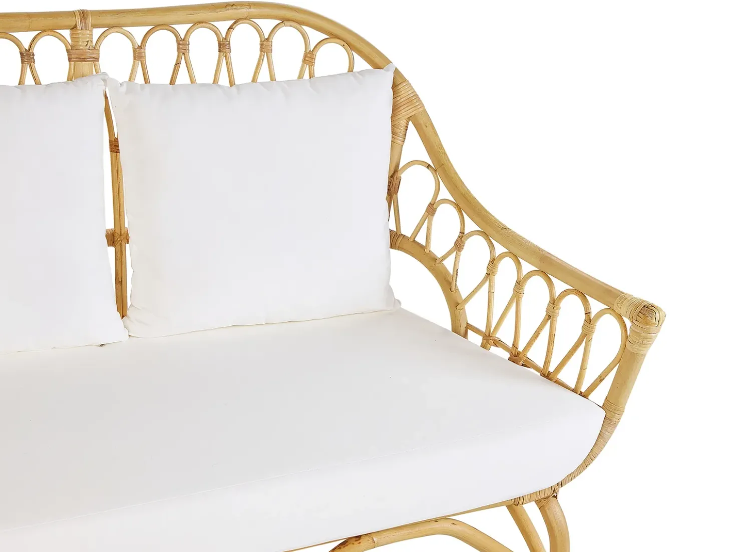 Set da giardino con tavolo 4 posti SIBARI Rattan Naturale