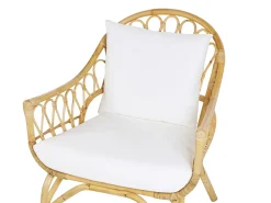 Set da giardino con tavolo 4 posti SIBARI Rattan Naturale