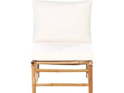 Set da giardino con tavolo 6 posti CERRETO Bambù Bianco sporco