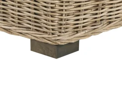 Set da giardino con tavolo 4 posti VARALLO Lato Sinistro Modulare Rattan Grigio