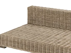 Set da giardino con tavolo 4 posti VARALLO Lato Sinistro Modulare Rattan Grigio